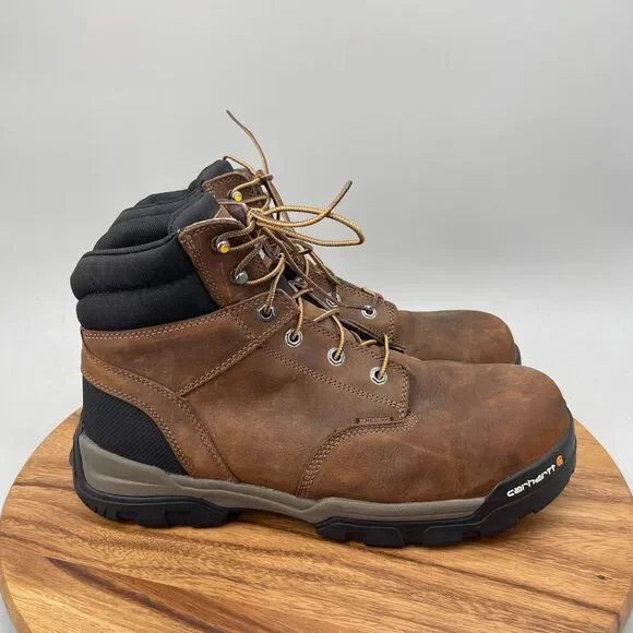 Carhartt Ground Force Boots Mens Size 14 Brown Waterproof Composite Toe Work