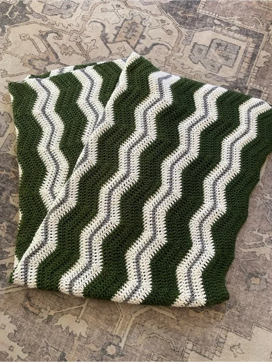 Beautiful handmade crochet granny blanket
