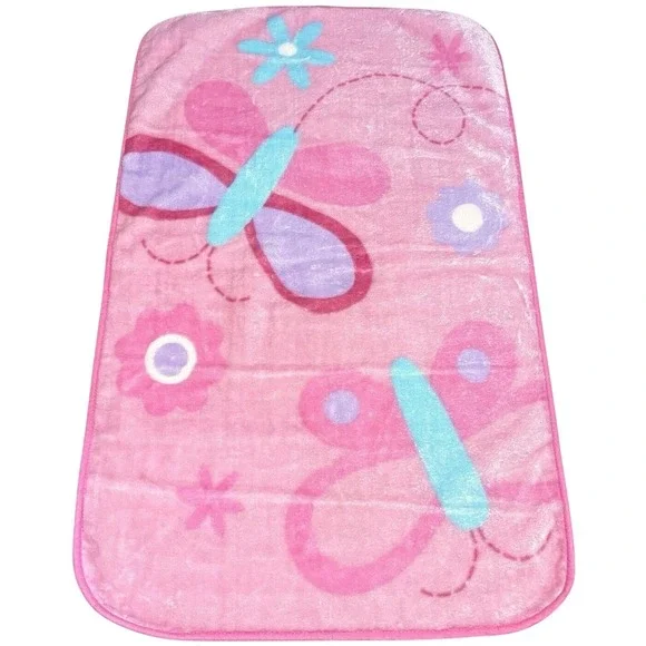 Garanimals Baby Blanket Butterfly Flower Pink Soft Fleece Throw Lovey 30