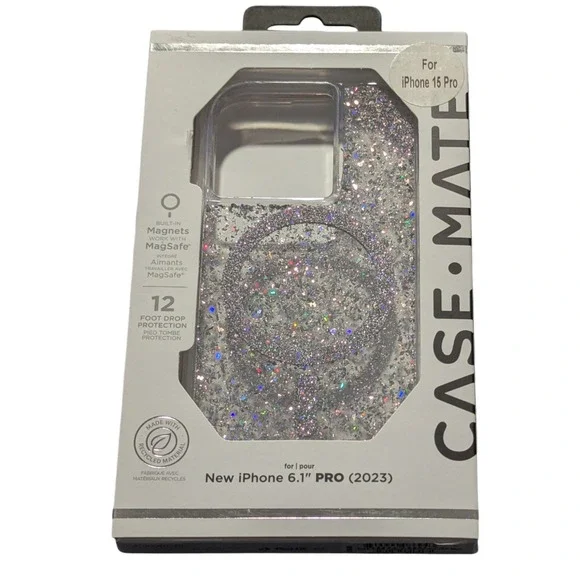 J6. Case-Mate Twinkle Disco with MagSafe Case For Apple iPhone 15‎ Pro