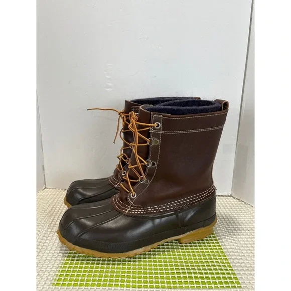 LL Bean Maine Hunting Shoe Men's 9 Brown Leather 10