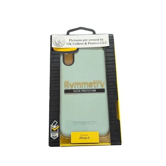 R7N‎ Phone Case for iPhone X / Xs - Light Green/Gray By Ottorbox Symmetry Model