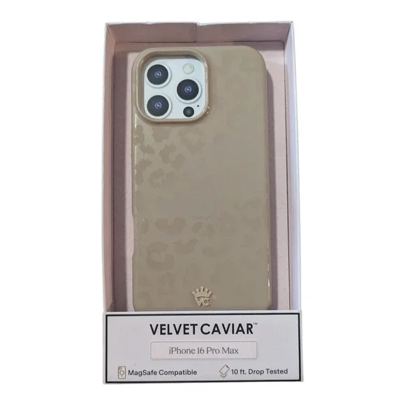 C2-OB Velvet Caviar Magsafe Case for iPhone‎ 16 Pro Max - Leopard Nude
