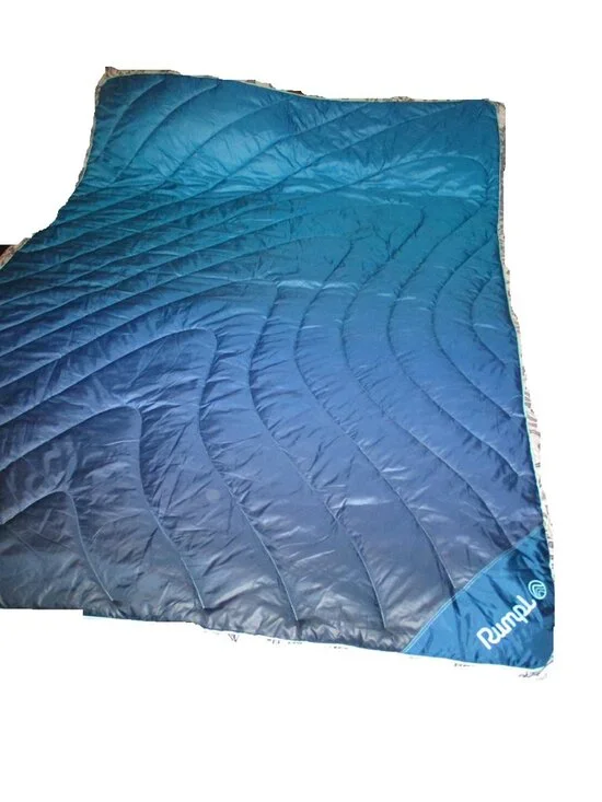 Like New Rumpl Original Puffy Blanket - Ocean Fade (1-Person, 52