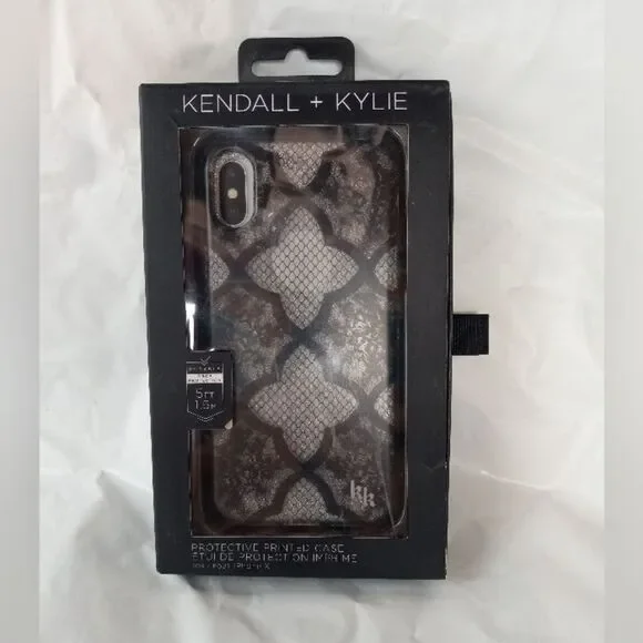 Kendall & Kylie Black Lace Fishnet Case for Apple iPhone X XS- TPU Classy Cover