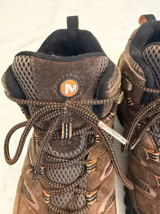 Merrel Men's Hiking Boots Moab 2 Vibrant Brown Waterproof 11.5 Outdoor