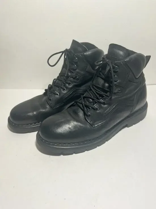 Red Wing Men's EUC Black Leather 923 Lace Up Work Boot Size 12 Electrical Hazard