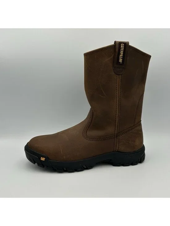 Caterpillar  Drawbar Men's Size 7.5 US Brown Leather Pull-On Work Boots F2892-18