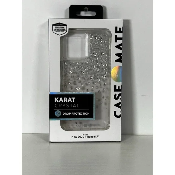 Case-Mate KARAT Crystal Case for iPhone 12 Pro Max 6.7″ – 5G, 10 ft Drop Protect