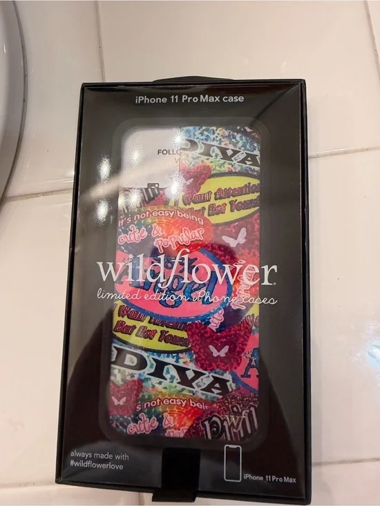 Wildflower iPhone 11 Pro Max Case — Multicolor Floral & Sticker Collage