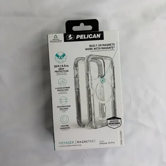 Pelican Voyager Hardshell Case for iPhone 13 Pro - PP046696 (Clear), Protective