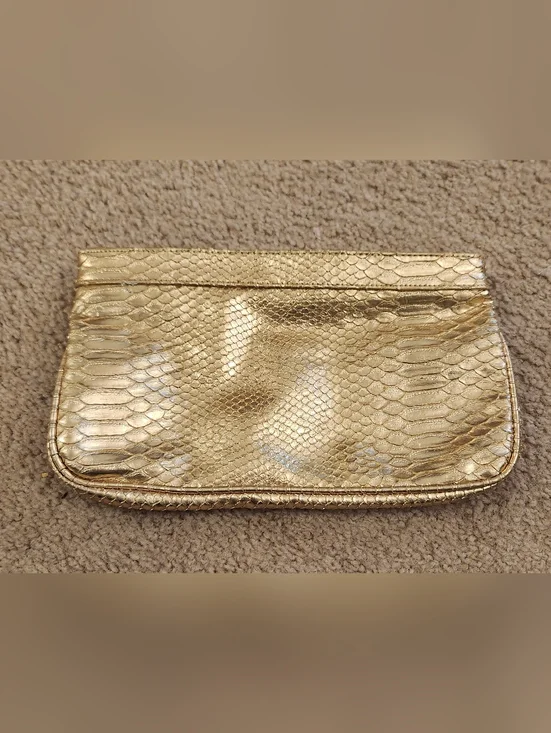 Guess‎ Gold Textured Clutch Cosmetic Bag #K