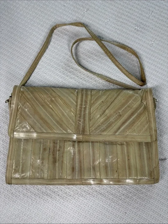 Vintage 80’s Eel skin crossbody bag or clutch