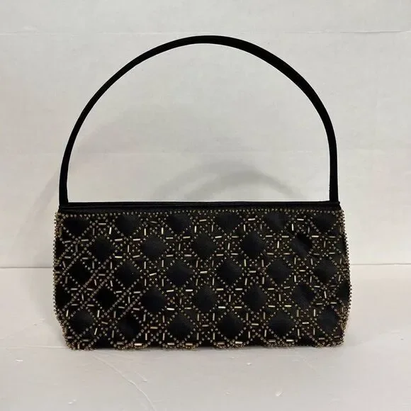Adrienne Vittadini Black Beaded Purse