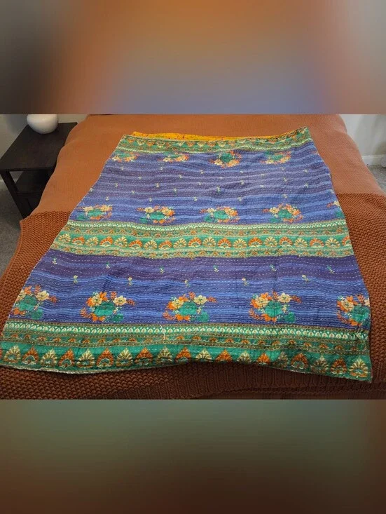 Kantha Cotton Quilt 85x55
