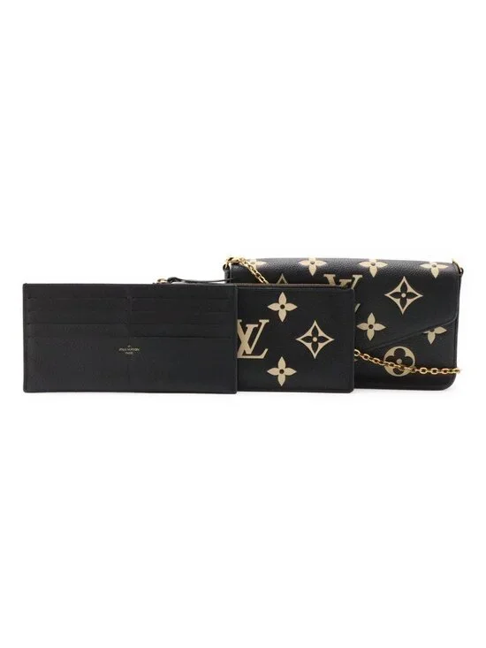 Louis Vuitton Monogram Empreinte Pochette Felicity Shoulder Bag 2-Way Clutch