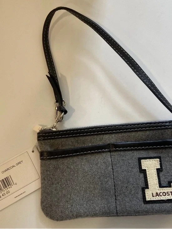 Vintage Lacoste Letterman “L” Wristlet Clutch 5x7 Zip NWT Y2K Deadstock Preppy