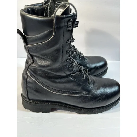 Red Wing 4475 Firefighter Boots Men's 9.5W Black Leather USA NFPA Vibram