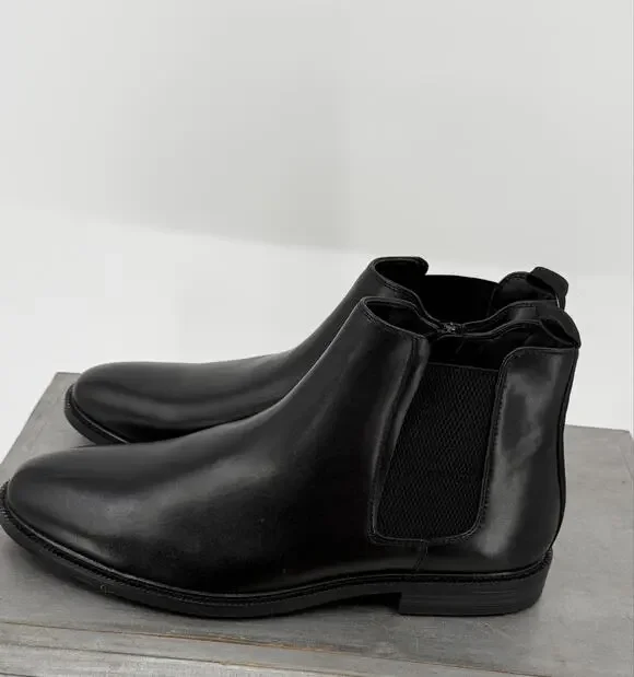 J.Ferrar Men's Blake Chelsea Ankle Boots Black Memory Foam Size 13 NWT