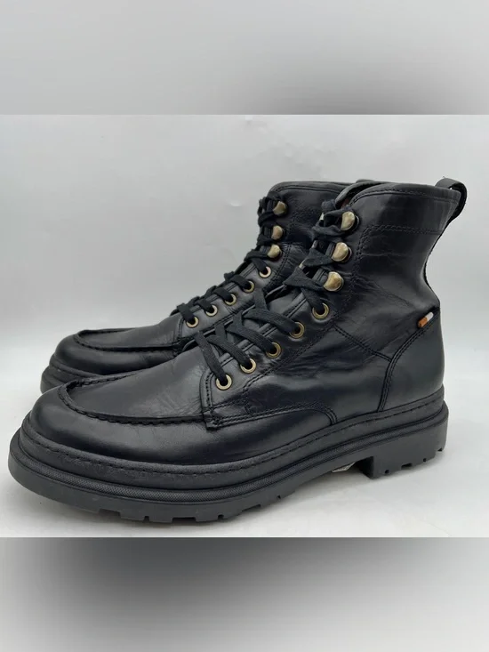Allen Edmonds Sawyer Black Leather Weatherproof Lug Boots Men’s 10 D