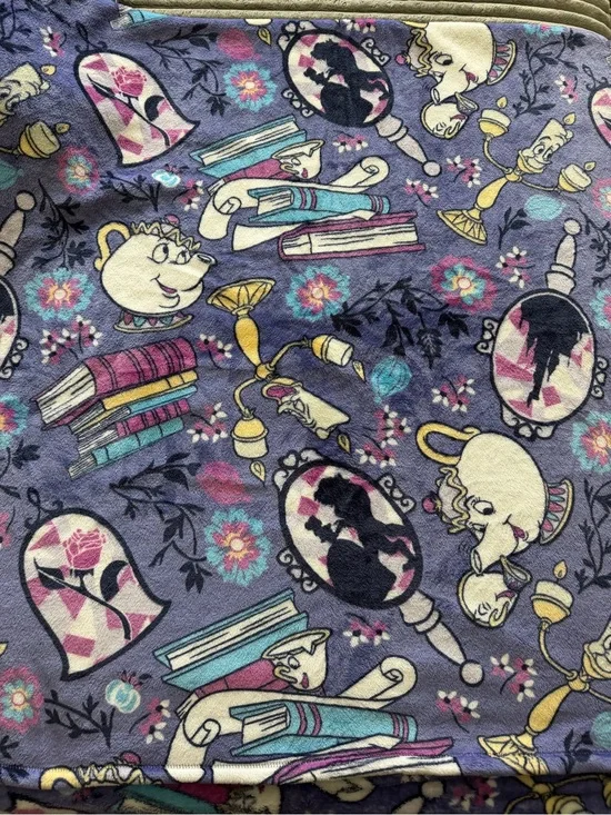 Vera Bradley Purple Beauty and the Beast Novelty Throw