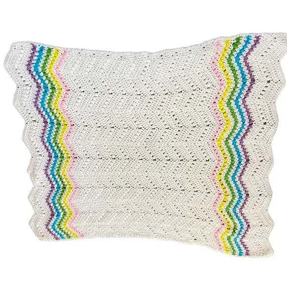 Crochet Baby Blanket Handmade‎ Afghan 36x43