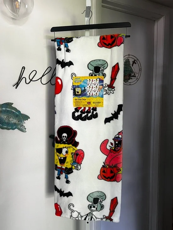 NEW SpongeBob SquarePants Halloween Throw Blanket 50”x70” 2026 Patrick Squidward