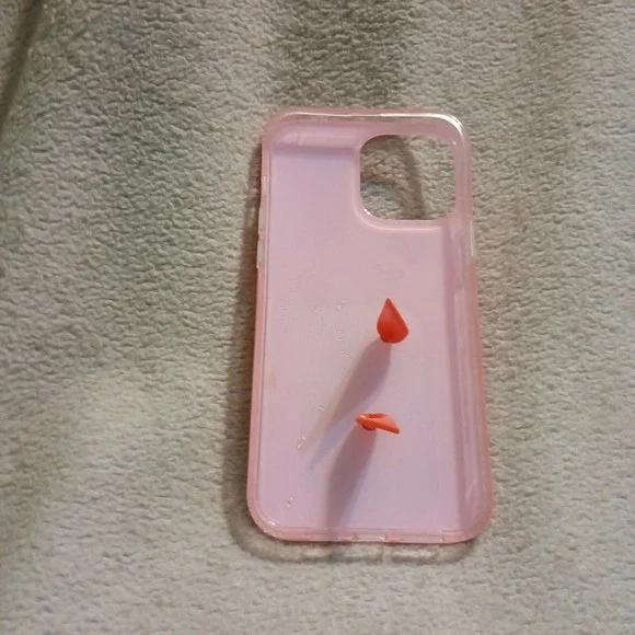 Loopy Case iPhone 13 Pro Max Strawberry Print Pink Orange Loop Protective Cover