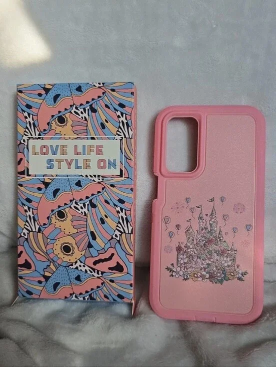 Pink Castle Floral Phone Case Protective Smartphone Cover Samsung Galaxy A14 5G