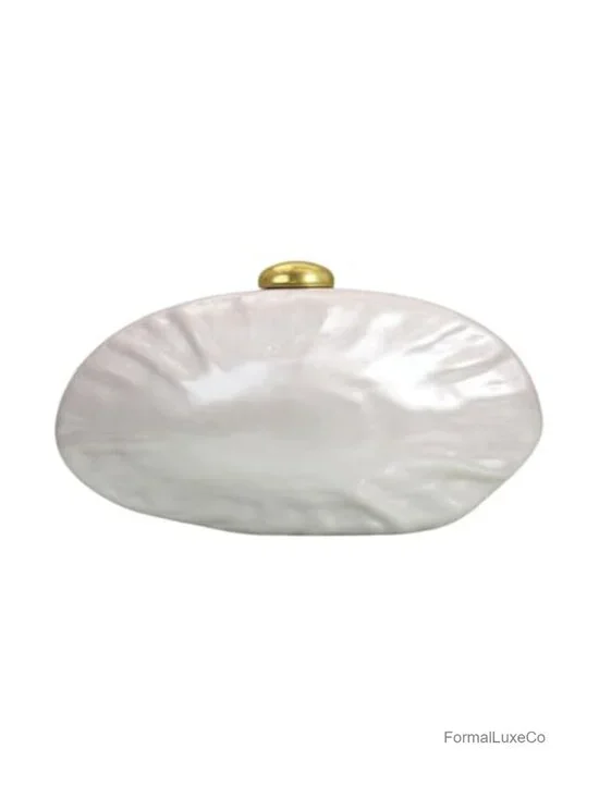 Acrylic Clutch with Detachable Chain - Wedding Prom Evening Handbag