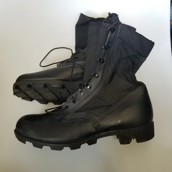 Ro-Search Boots Mens 14 Wide Black Military Combat Spike Protective Jungle