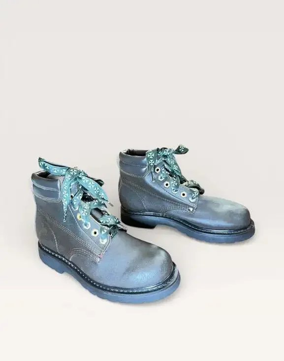 Gauchos Leather Lace-Up Work Boots Size 8