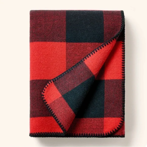 Woolrich X Target Throw Blanket Red/Black 50 x 70 NEW Buffalo Check Wool Blend