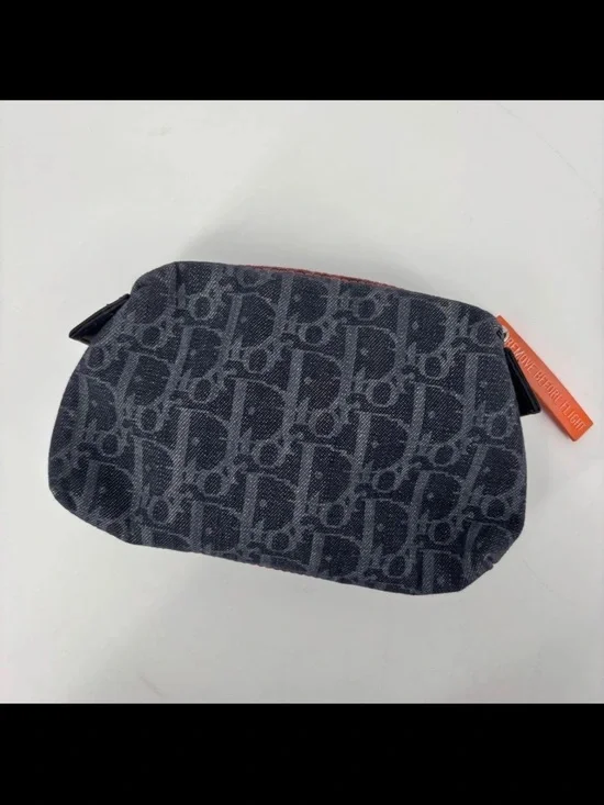 Dior Navy and Gray Monogram Cosmetic Pouch