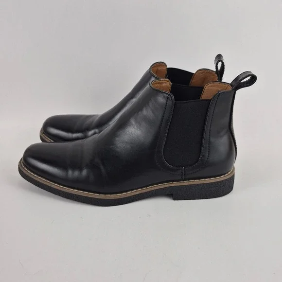 Deer Stags Mens Black Chelsea Boots Memory Foam Ankle Boot 10.5 M