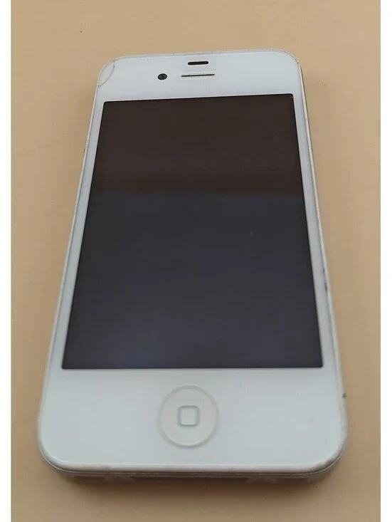 Apple iPhone 4S A1387 CDMA White Slight Crack Untested Parts/Repair As-Is