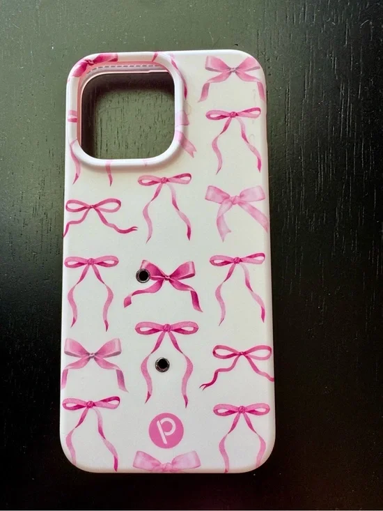 Loopy Case-Pink Bow. iPhone 15 Pro Max