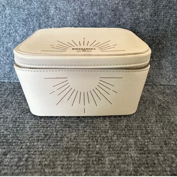 Biossance with Reese Witherspoon Cream Makeup Bag Travel Vanity Case Saffiano