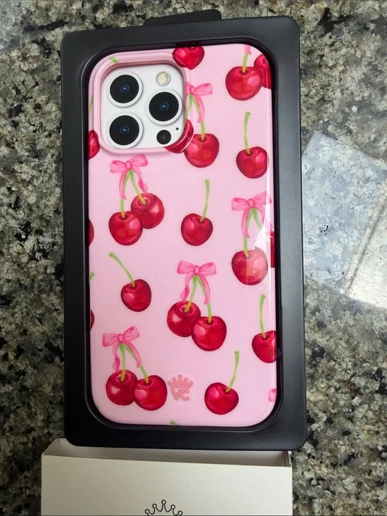 New! VELVET CAVIAR iPhone 16 Pro Max Case – Sweet Cherry (New in Box)