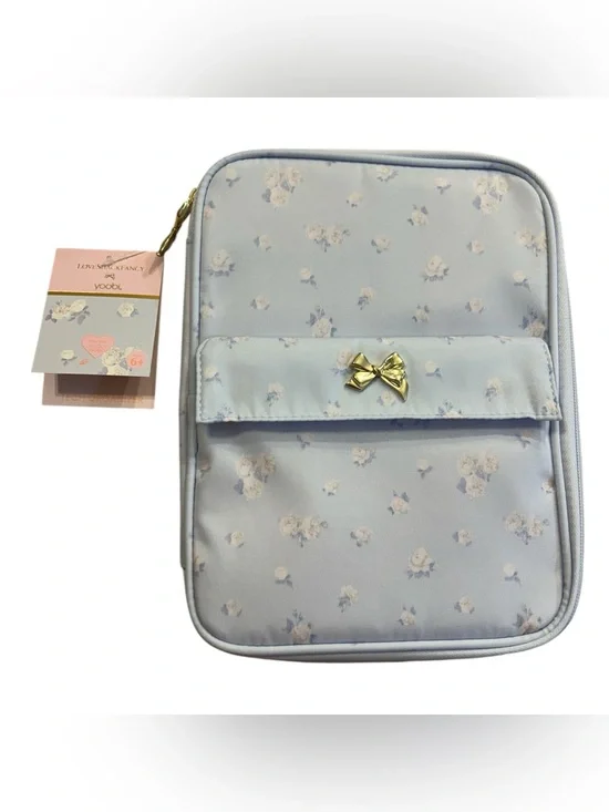 LoveShackFancy x Yoobi Tech Organizer Case Floral Blue NWT Travel Electronics