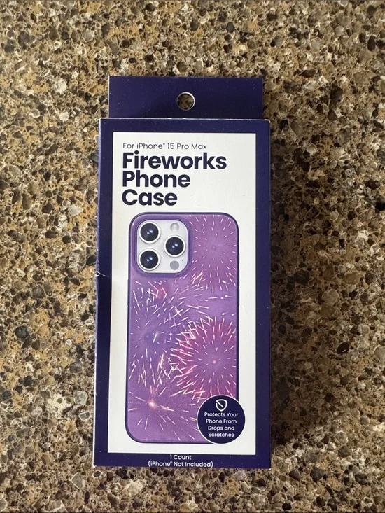 NEW Unopened Fireworks Design Phone Case for iPhone 15 Pro Max