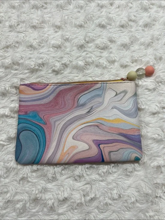 IPSY Marble Swirl Zipper Pouch Makeup Bag