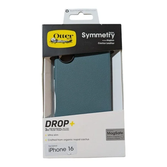 M4. OtterBox Symmetry Cactus Leather MagSafe Case Apple iPhone 16‎ - Green