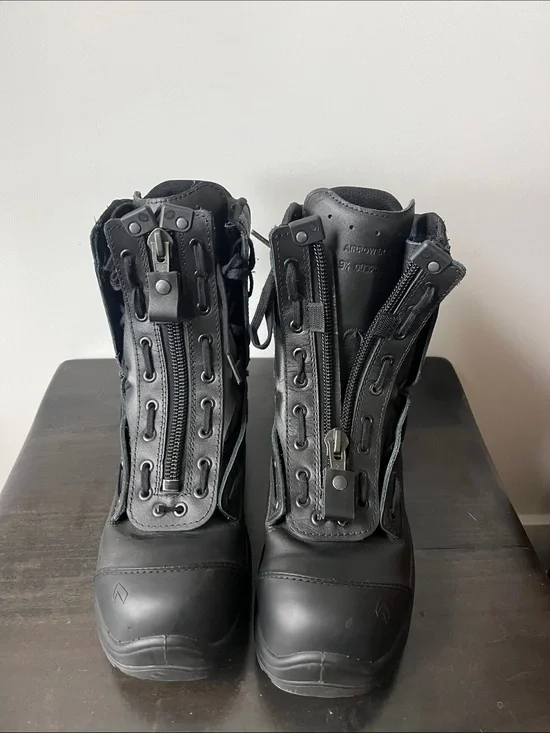 Haix AirPower XR2 Black Leather Tactical Zipper Front Boots