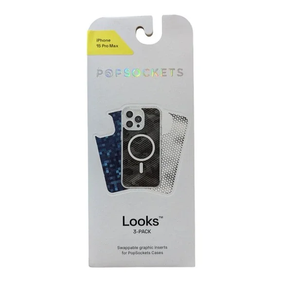 D6. Looks Popsockets Swappable Graphic Inserts LOOKS 3-pack For‎ 15 Pro Max
