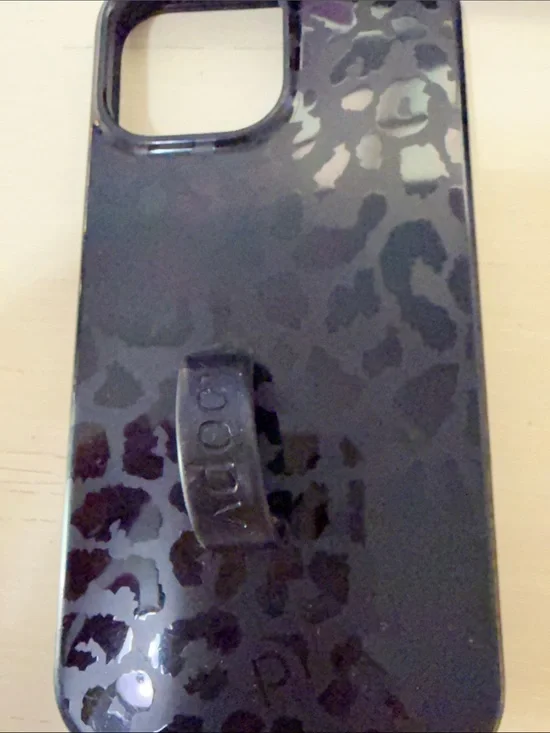 Loopy Case Black Leopard-Print Phone Case with Rear Loop
