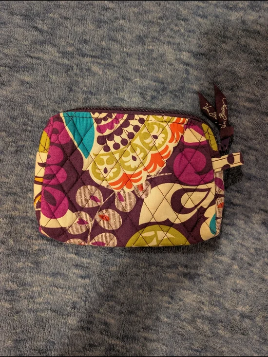 Vera Bradley Plum Crazy Paisley Quilted Cosmetic Pouch