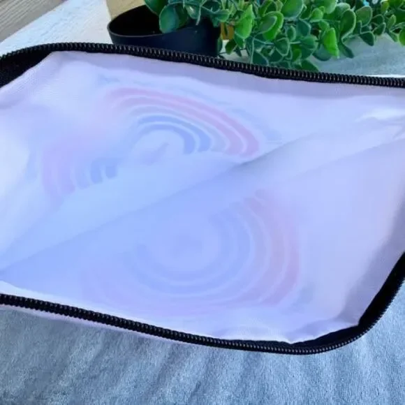 Teacher Rainbow Zipper Pouch Big Heart to Help Shape Little Minds