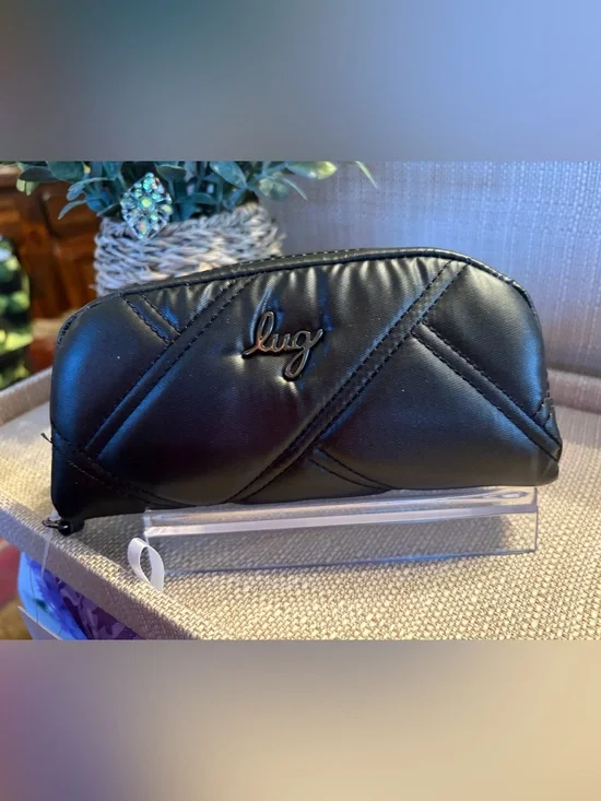 Lug Bobsled XL Black Quilted Eyeglasses / Cosmetic Case