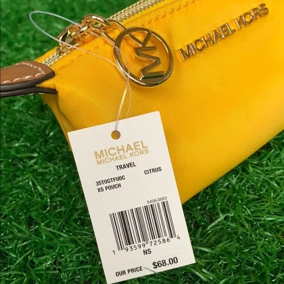 MICHAEL KORS TRAVEL XS POUCH CITRUS